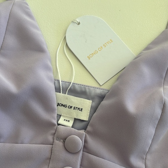 New Song of Style Lou lilac purple bralette crop top XXS - Picture 7 of 9